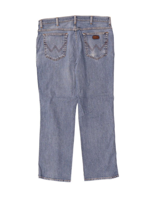 Wrangler Mens Texas Stretch Straight Jeans W36 L30 Blue Cotton