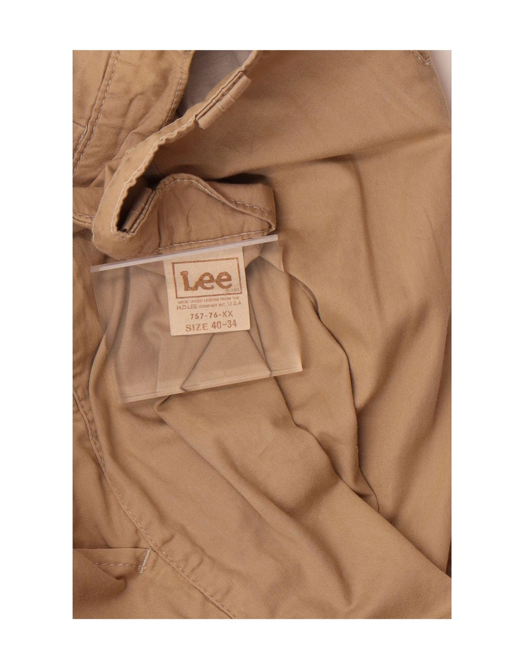 LEE Mens Pegged Chino Trousers W40 L27 Beige Cotton Vintage Lee and Second-Hand Lee from Messina Hembry 