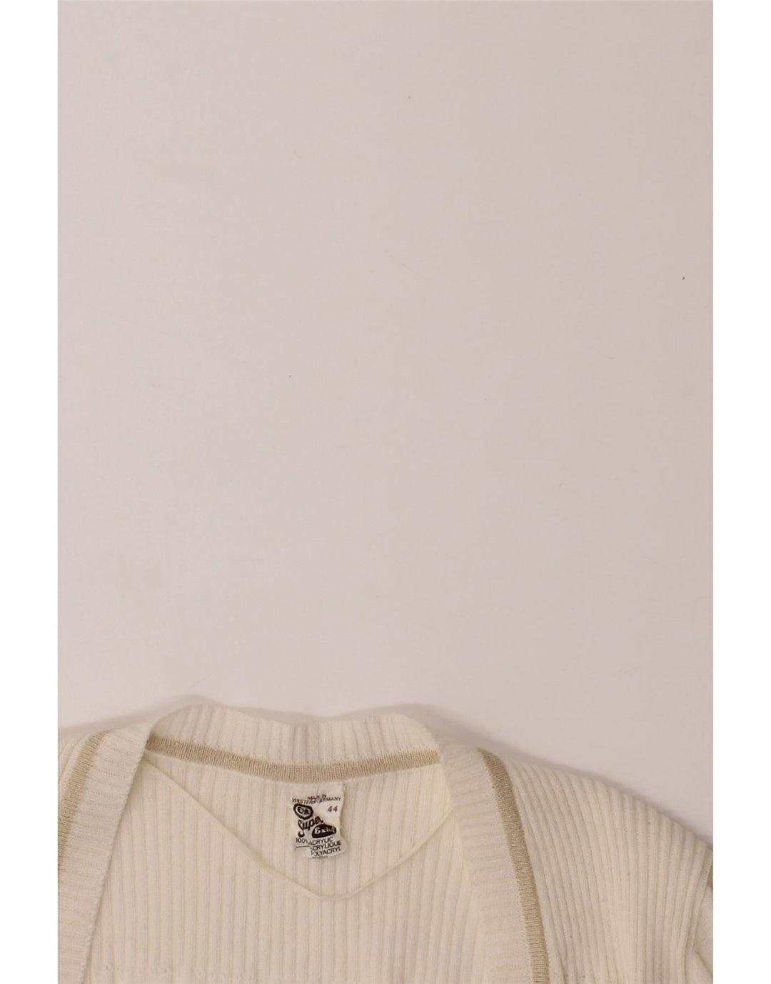C&A Womens Cardigan Sweater IT 44 Medium White Acrylic Vintage C&A and Second-Hand C&A from Messina Hembry 