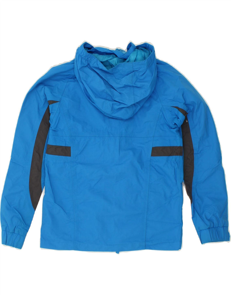 MOUNTAIN WAREHOUSE Boys Hooded Rain Jacket 9-10 Years Blue Colourblock Vintage Mountain Warehouse and Second-Hand Mountain Warehouse from Messina Hembry 
