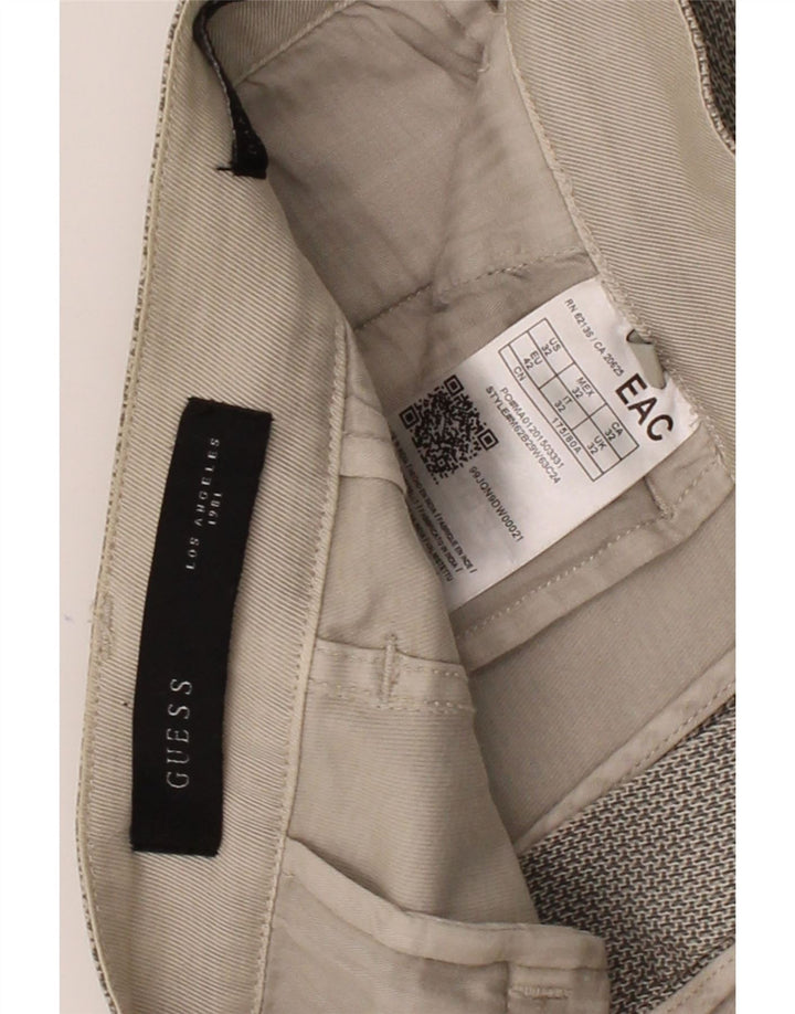 GUESS Mens Daniel Slim Chino Trousers W32 L33 Beige Cotton Vintage Guess and Second-Hand Guess from Messina Hembry 