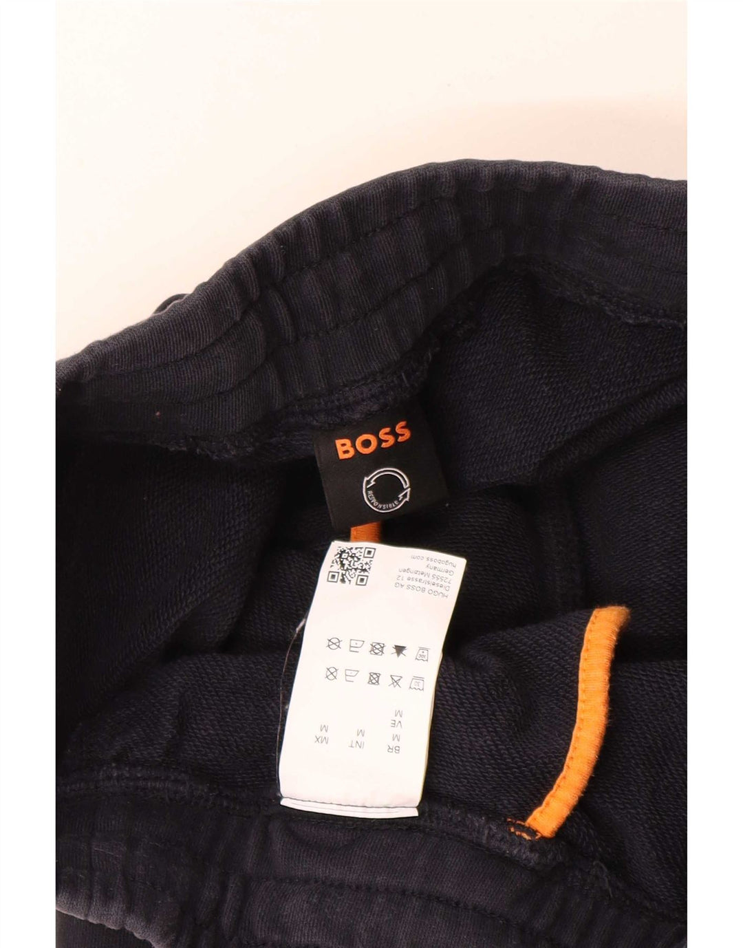 Hugo Boss Mens Sport Shorts Medium Navy Blue Cotton