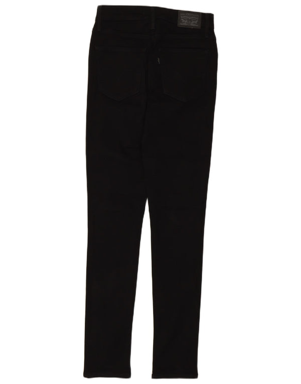 Levi's Womens 721 High Rise Skinny Jeans W28 L30 Black Cotton