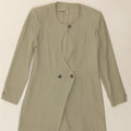 VINTAGE Womens Longline Double Breasted Blazer Jacket IT 42 Medium Green Vintage Vintage and Second-Hand Vintage from Messina Hembry 