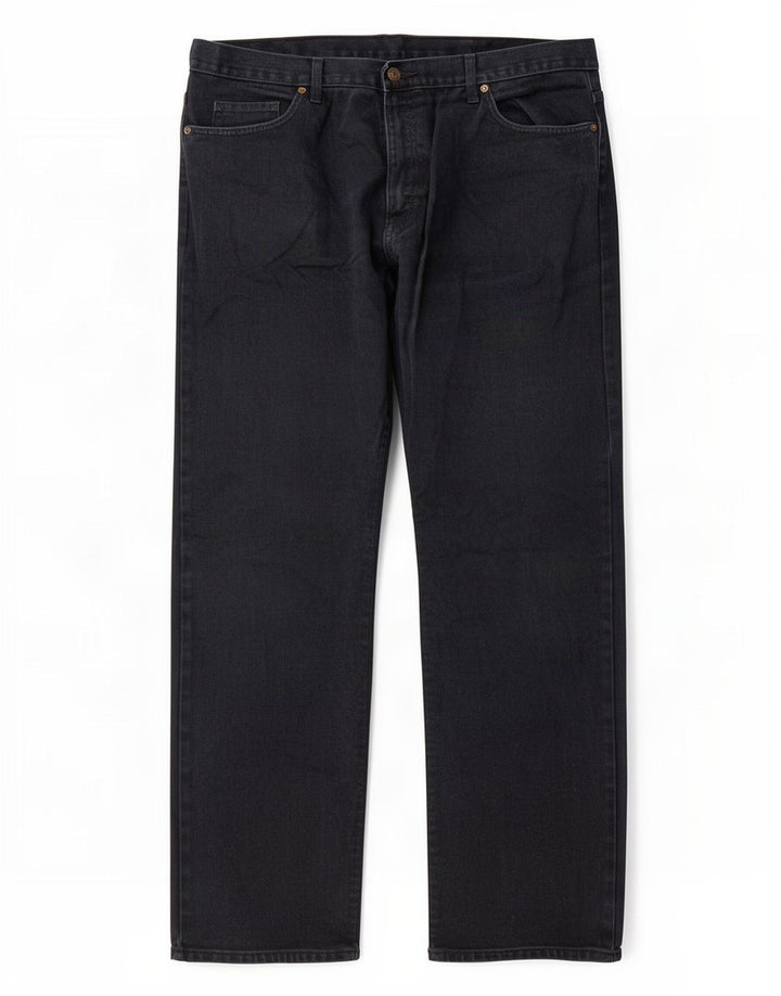 Marks & Spencer Mens Straight Jeans W38 L33 Black Cotton