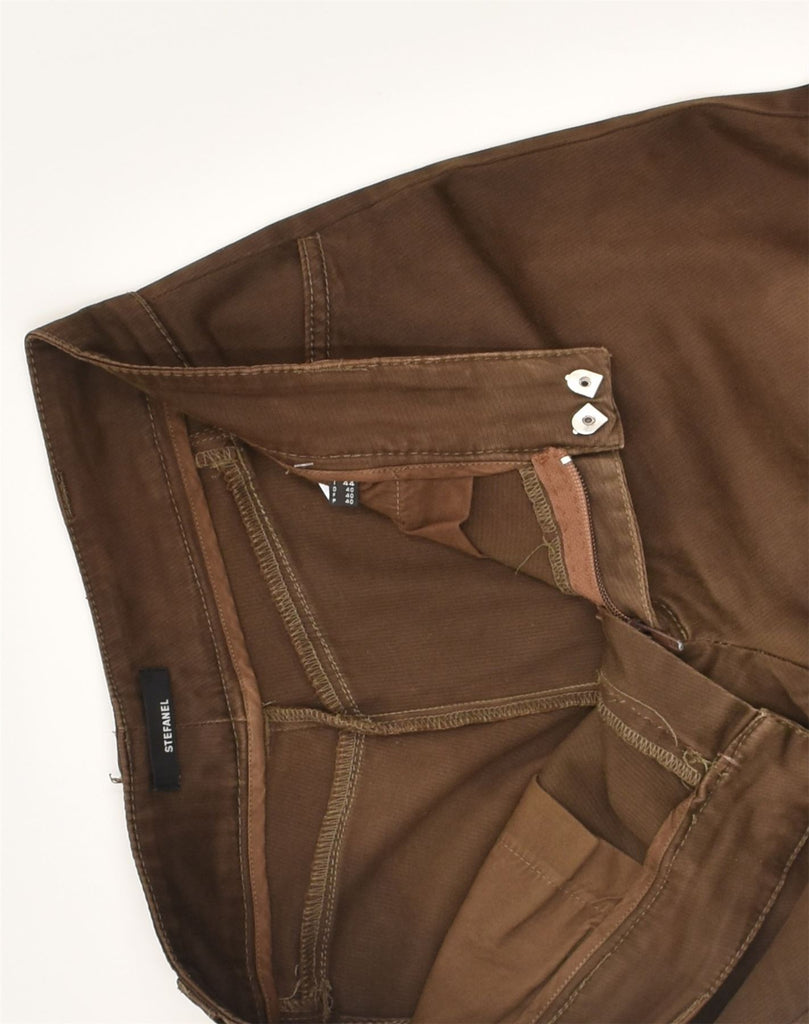 STEFANEL Womens Straight Chino Trousers IT 44 Medium W32 L28 Brown Cotton | Vintage Stefanel | Thrift | Second-Hand Stefanel | Used Clothing | Messina Hembry 