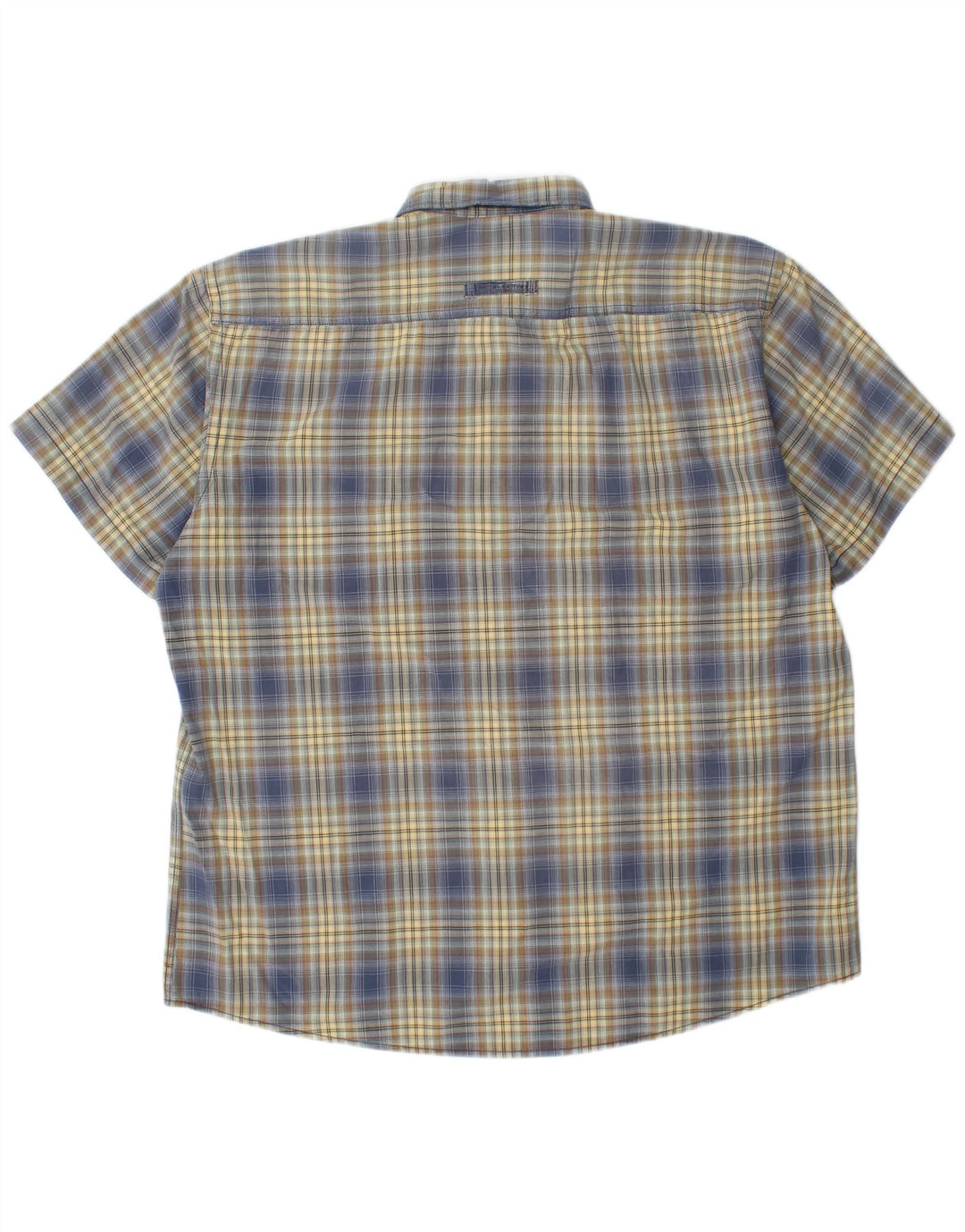 CAMEL ACTIVE Mens Regular Fit Short Sleeve Shirt XL Blue Check