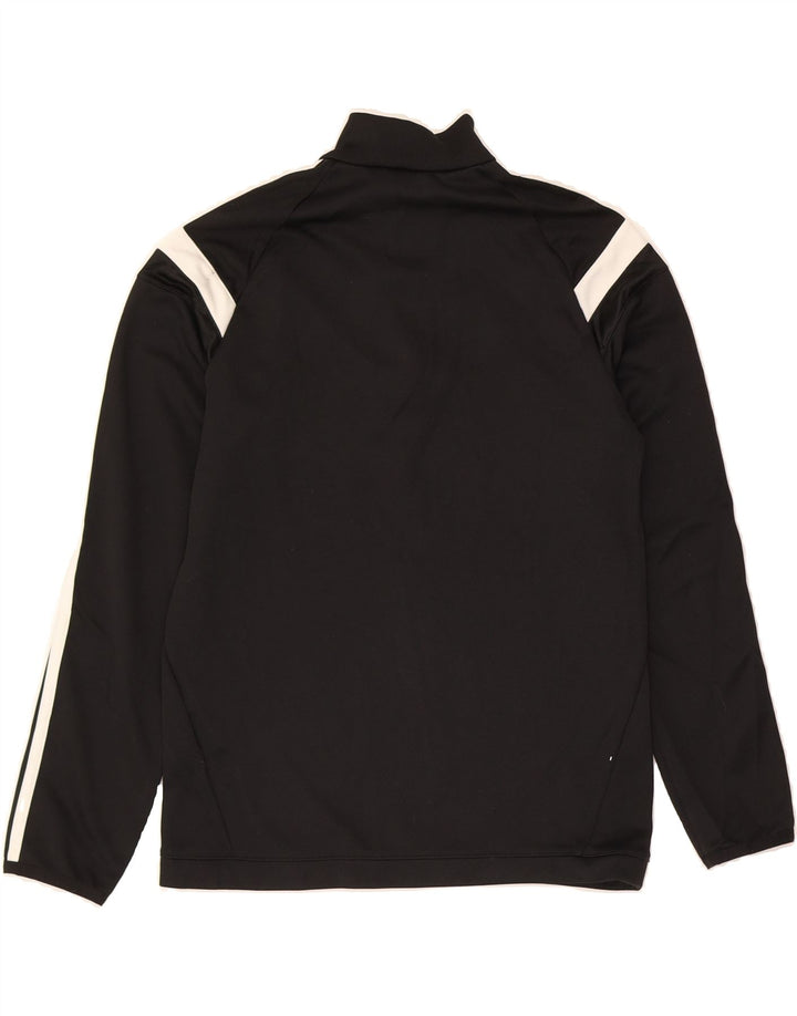 ADIDAS Boys Climacool Zip Neck Pullover Tracksuit Top 11-12 Years Black Vintage Adidas and Second-Hand Adidas from Messina Hembry 