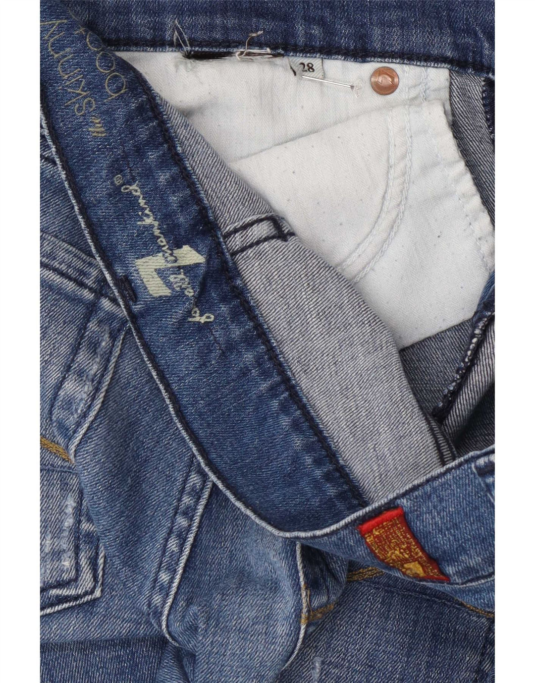7 For All Mankind Womens Skinny Bootcut Jeans W28 L32 Blue