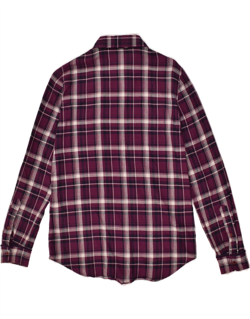 MASSIMO DUTTI Womens Shirt EU 36 Small Purple Check Cotton | Vintage Massimo Dutti | Thrift | Second-Hand Massimo Dutti | Used Clothing | Messina Hembry 