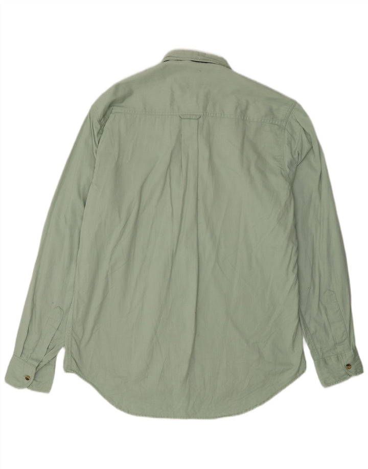 GREEN LEAVES Mens Shirt Medium Green Cotton