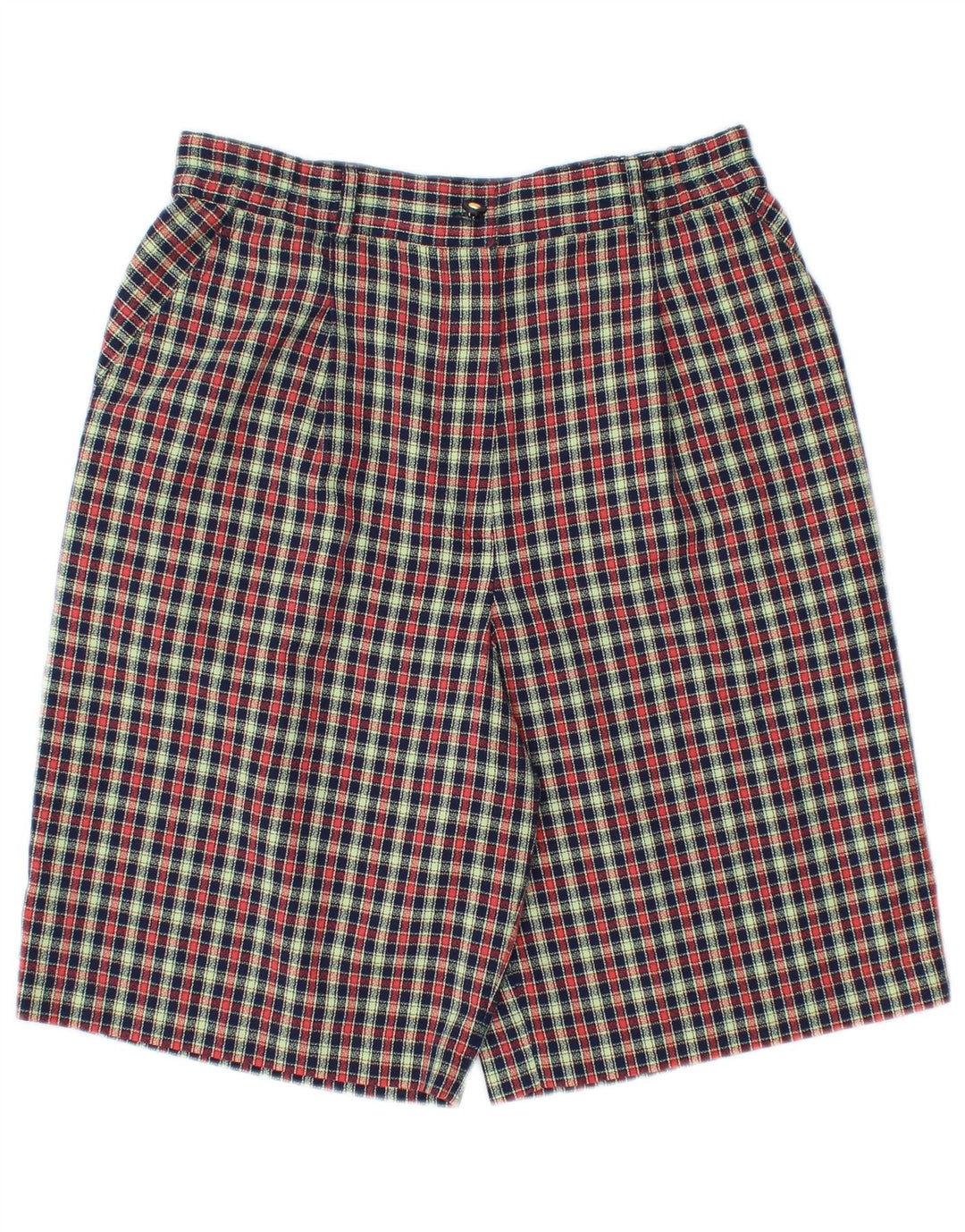 Alice Collins Womens Chino Shorts UK 12 Medium W30 Multicoloured Check