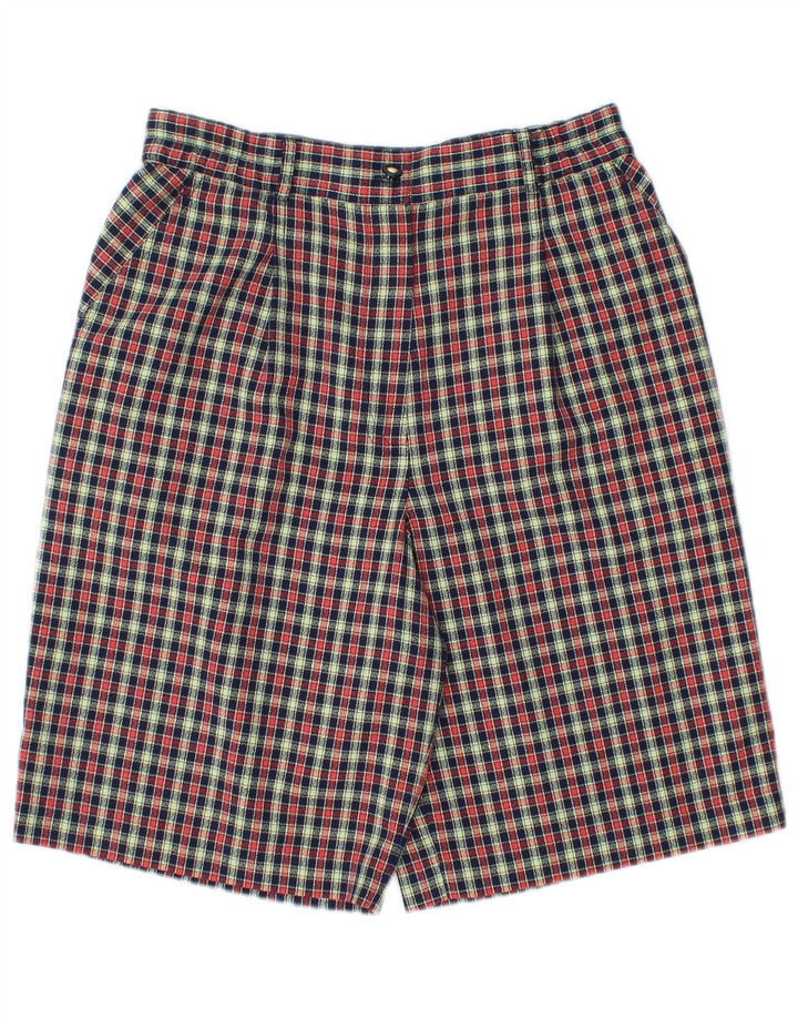 Alice Collins Womens Chino Shorts UK 12 Medium W30 Multicoloured Check