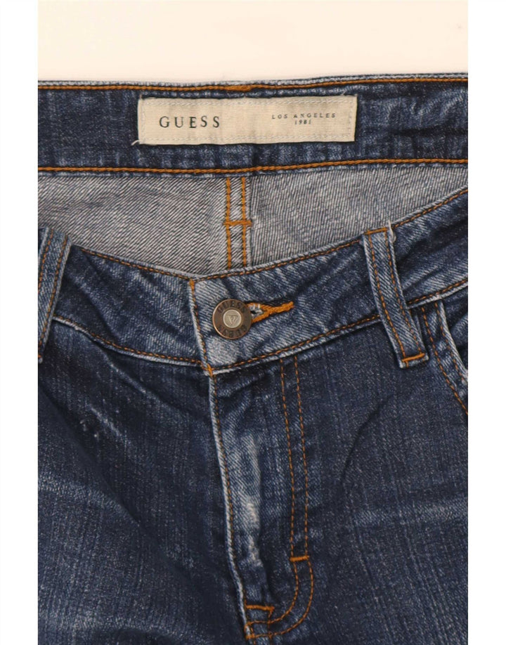 Guess Mens Distressed Slim Jeans W27 L28 Blue