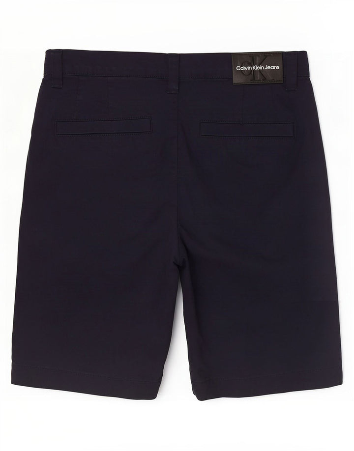 Calvin Klein Mens Chino Shorts Small W30 Navy Blue Cotton