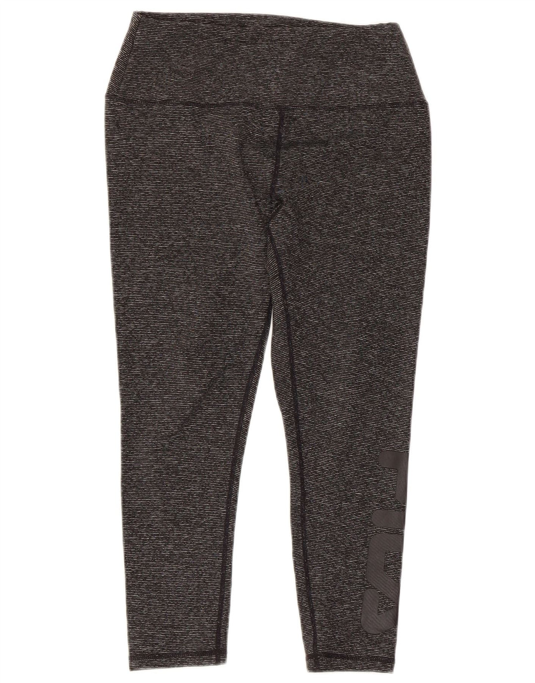 FILA Womens Graphic Capri Leggings UK 10 Small  Grey Pinstripe Polyester