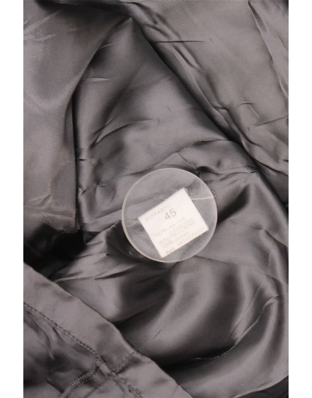 Delia Ferrari Womens Loose Fit Overcoat IT 45 Large Grey Wool