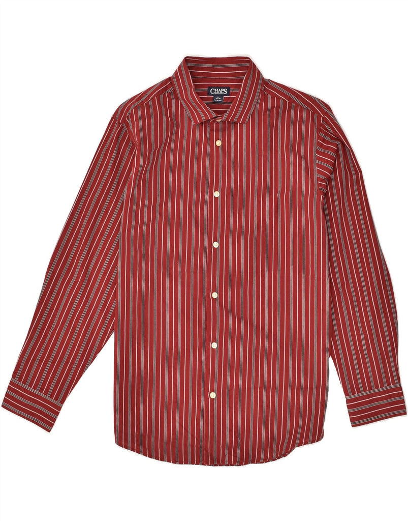 CHAPS Boys Shirt 14-15 Years Large Red Striped Cotton | Vintage Chaps | Thrift | Second-Hand Chaps | Used Clothing | Messina Hembry 