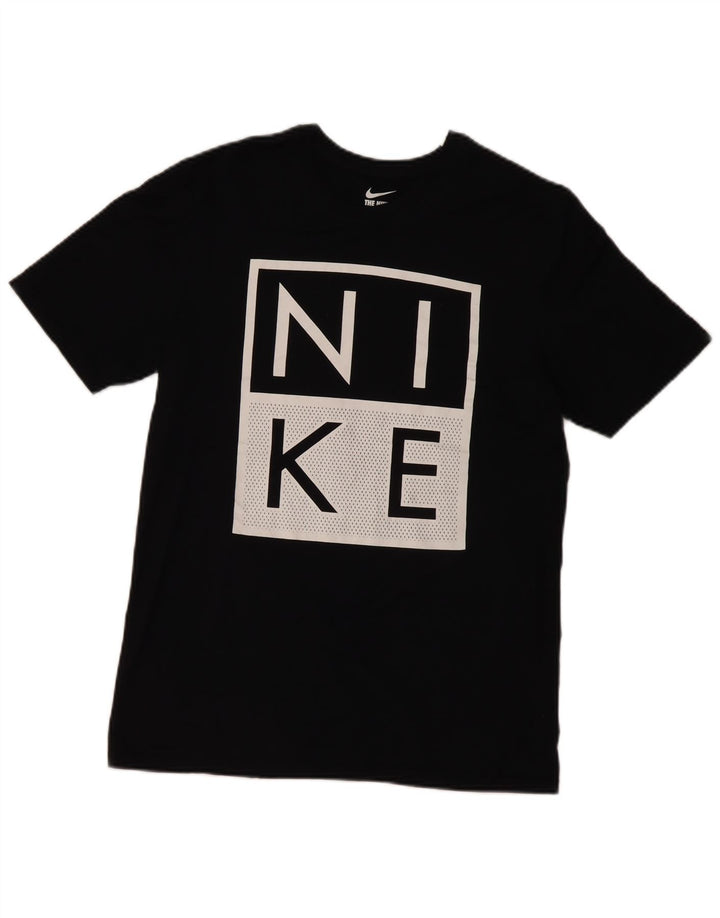 Nike Mens Graphic T-Shirt Top Medium Black Cotton