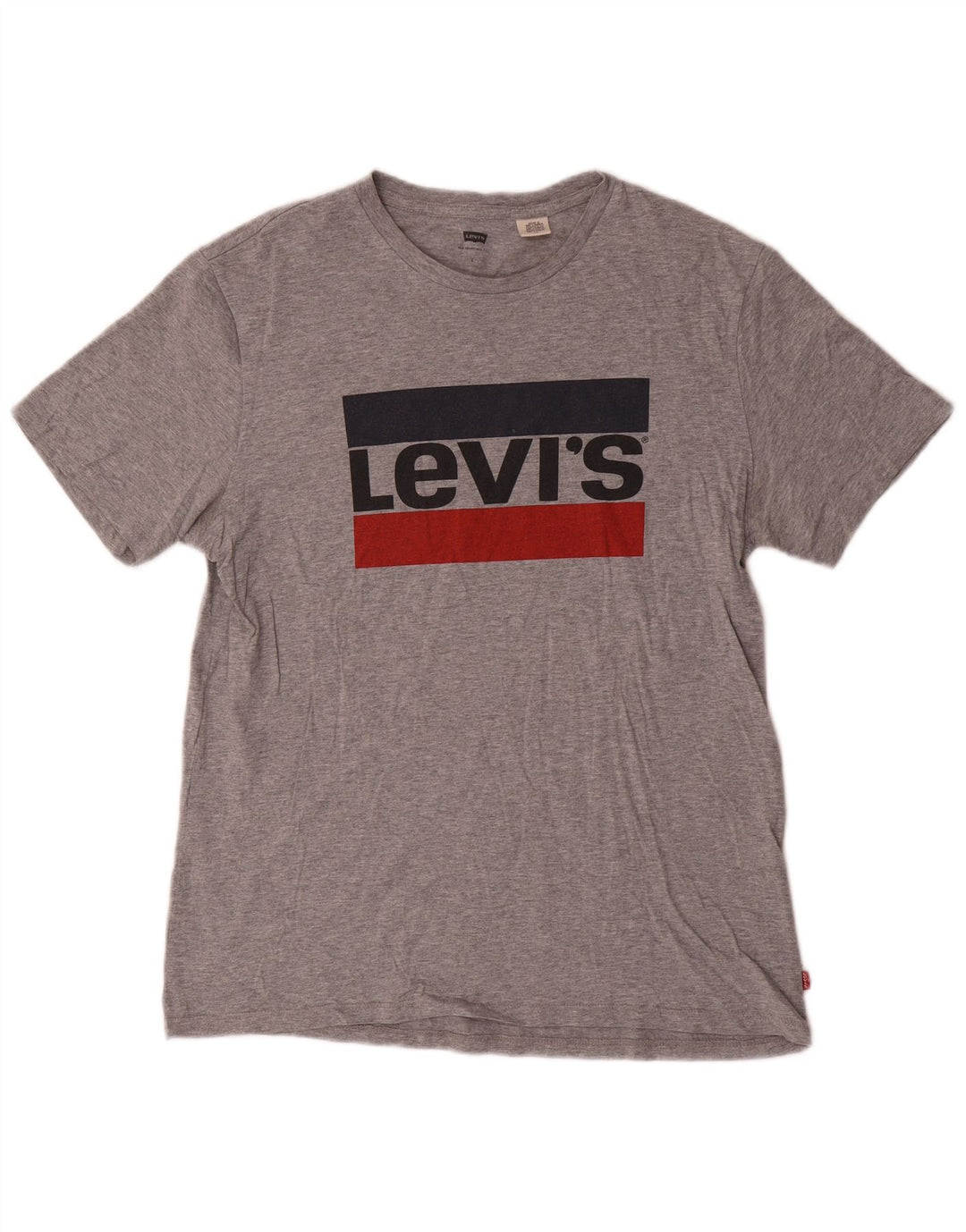 Levi's Mens Graphic T-Shirt Top Large Grey Flecked