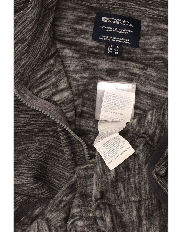 Mountain Warehouse Womens Fleece Jacket UK 14 Large Grey Flecked Polyester