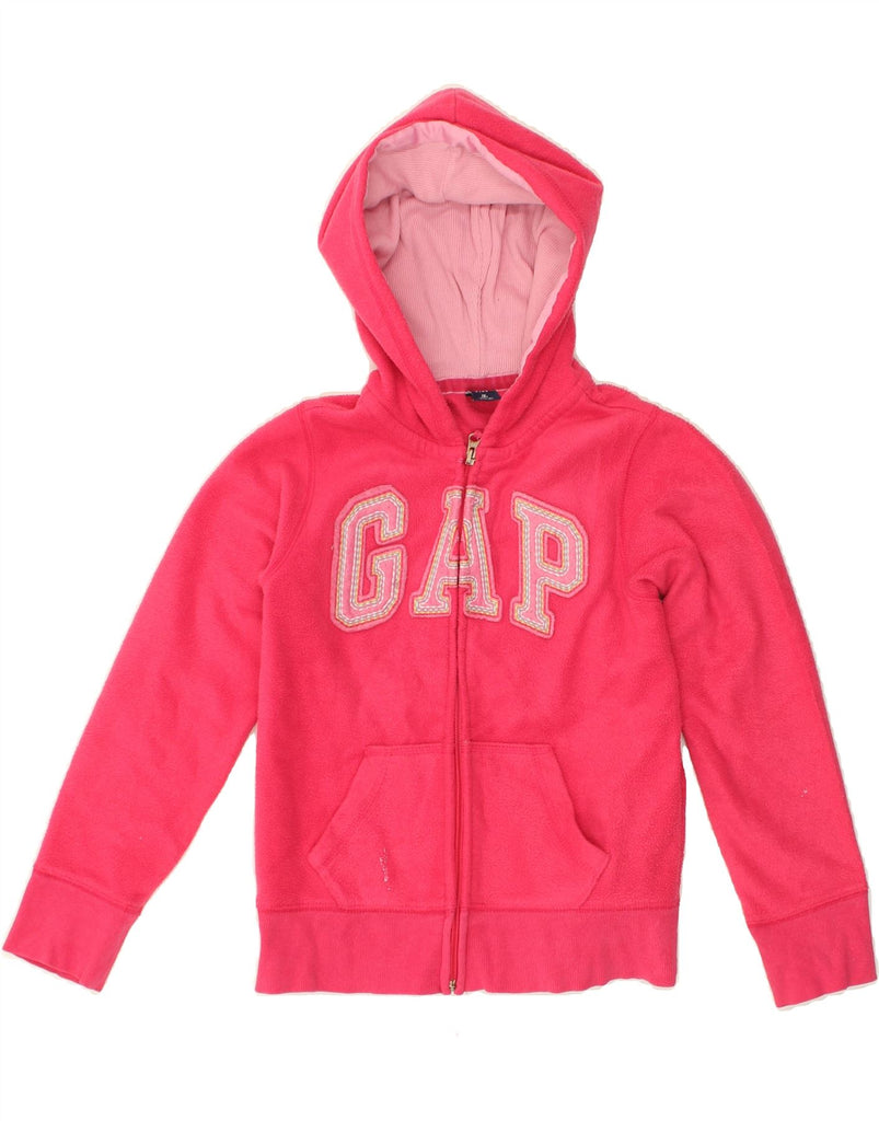 GAP Girls Graphic Hooded Fleece Jacket 7-8 Years Medium   Pink Polyester | Vintage Gap | Thrift | Second-Hand Gap | Used Clothing | Messina Hembry 