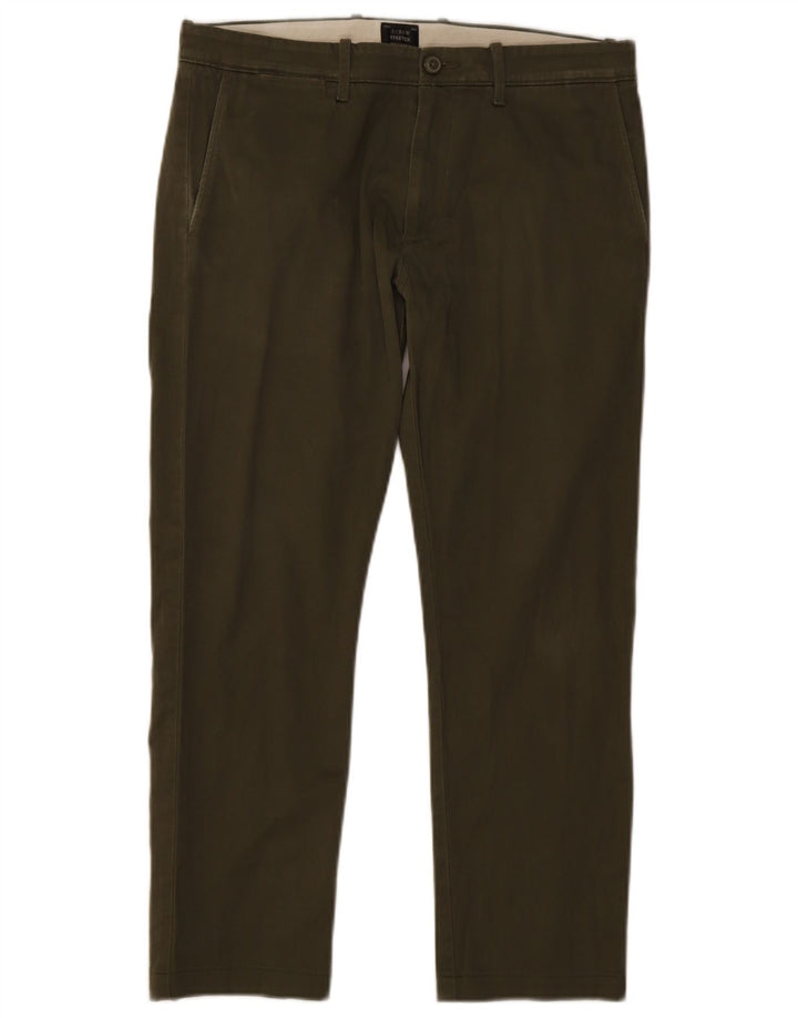 J. Crew Mens Straight Chino Trousers W32 L25 Khaki