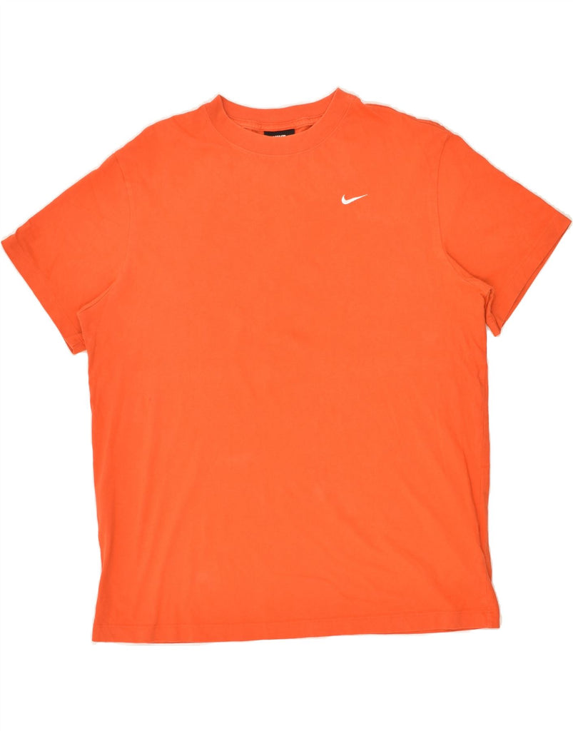 NIKE Mens T-Shirt Top Small Orange Cotton | Vintage Nike | Thrift | Second-Hand Nike | Used Clothing | Messina Hembry 