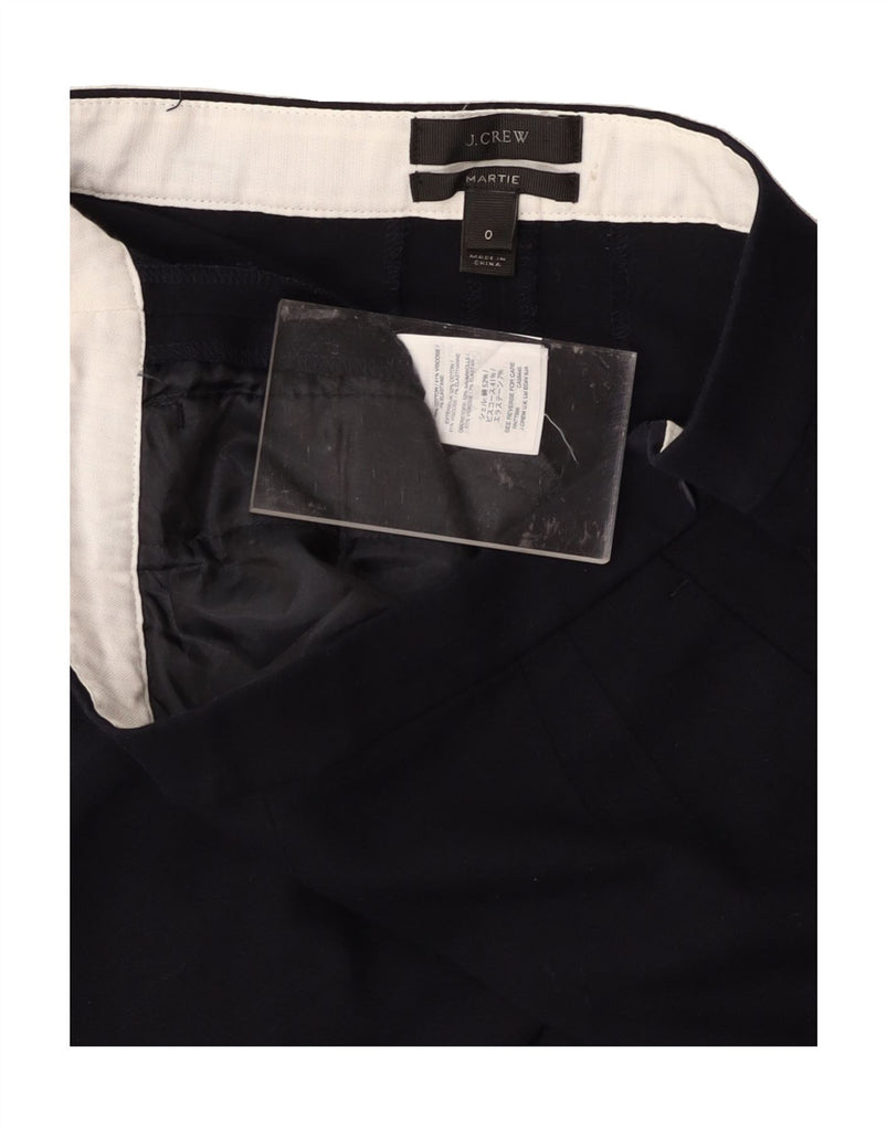 J. CREW Womens Martie Slim Cropped Trousers US 0 XS W28 L24 Navy Blue Vintage J. Crew and Second-Hand J. Crew from Messina Hembry 