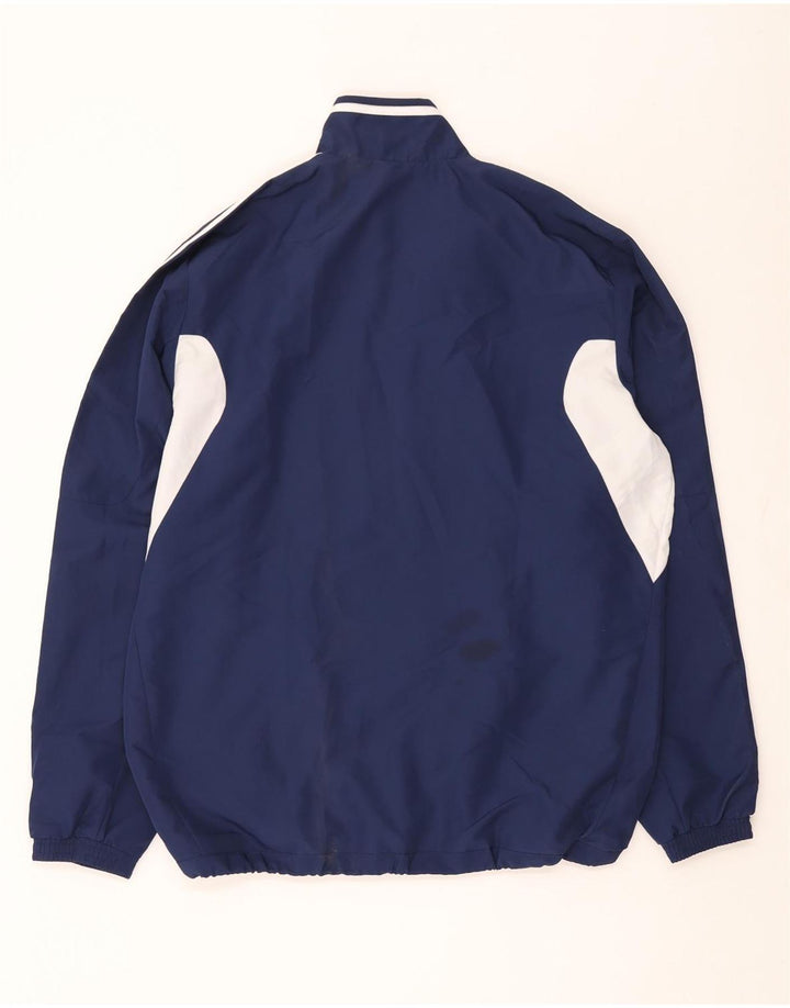 Adidas Mens Tracksuit Top Jacket Large Navy Blue Colourblock Polyester
