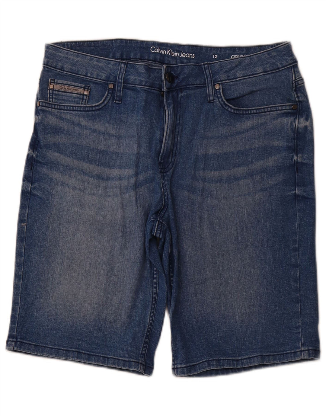 CALVIN KLEIN Womens Denim Shorts US 12 Large W32  Blue Cotton