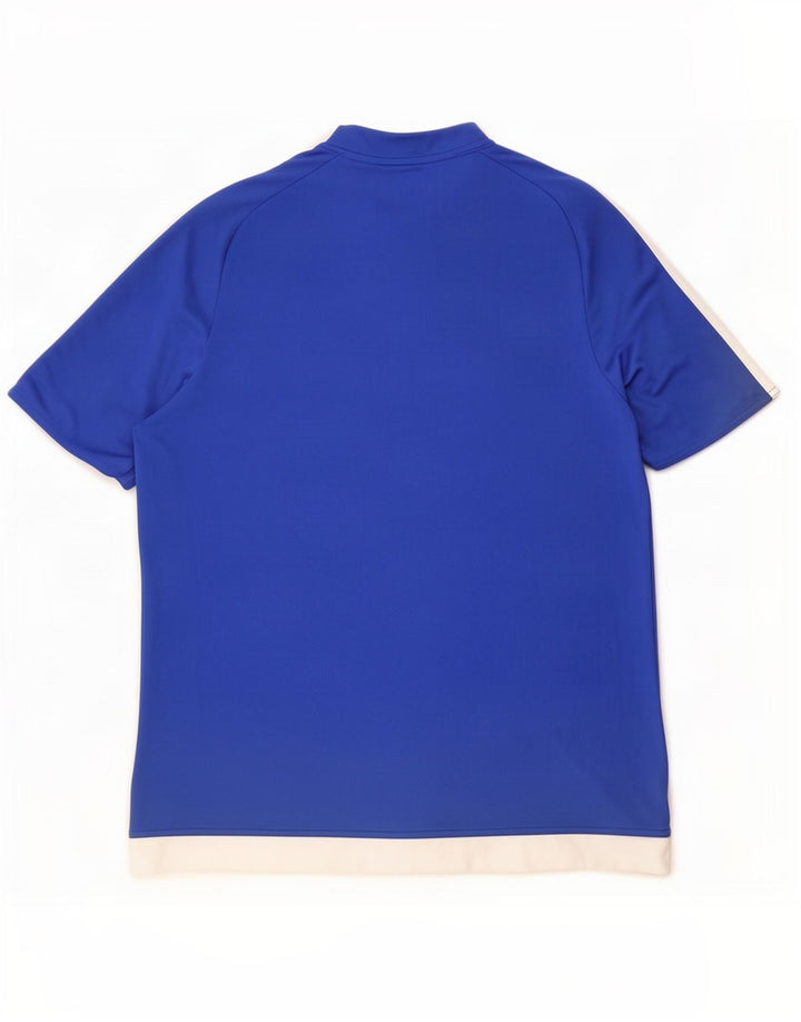 Adidas Mens Climalite T-Shirt Top Large Blue Colourblock
