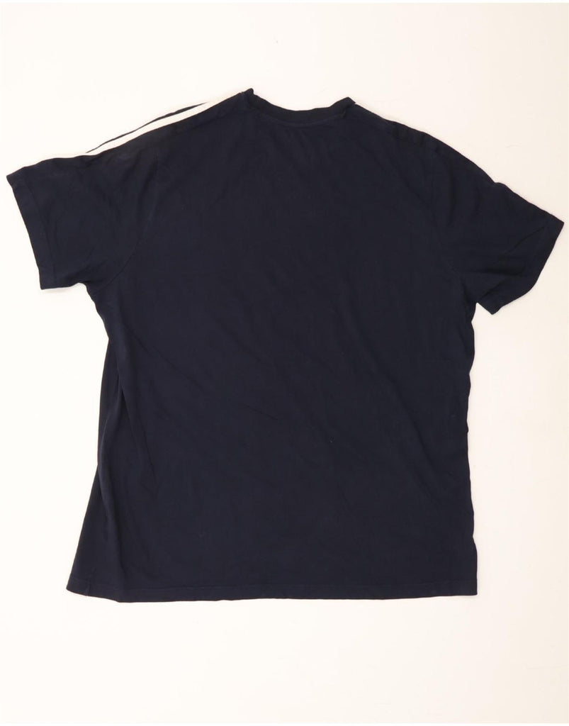 ADIDAS Mens T-Shirt Top 2XL Navy Blue Cotton Vintage Adidas and Second-Hand Adidas from Messina Hembry 