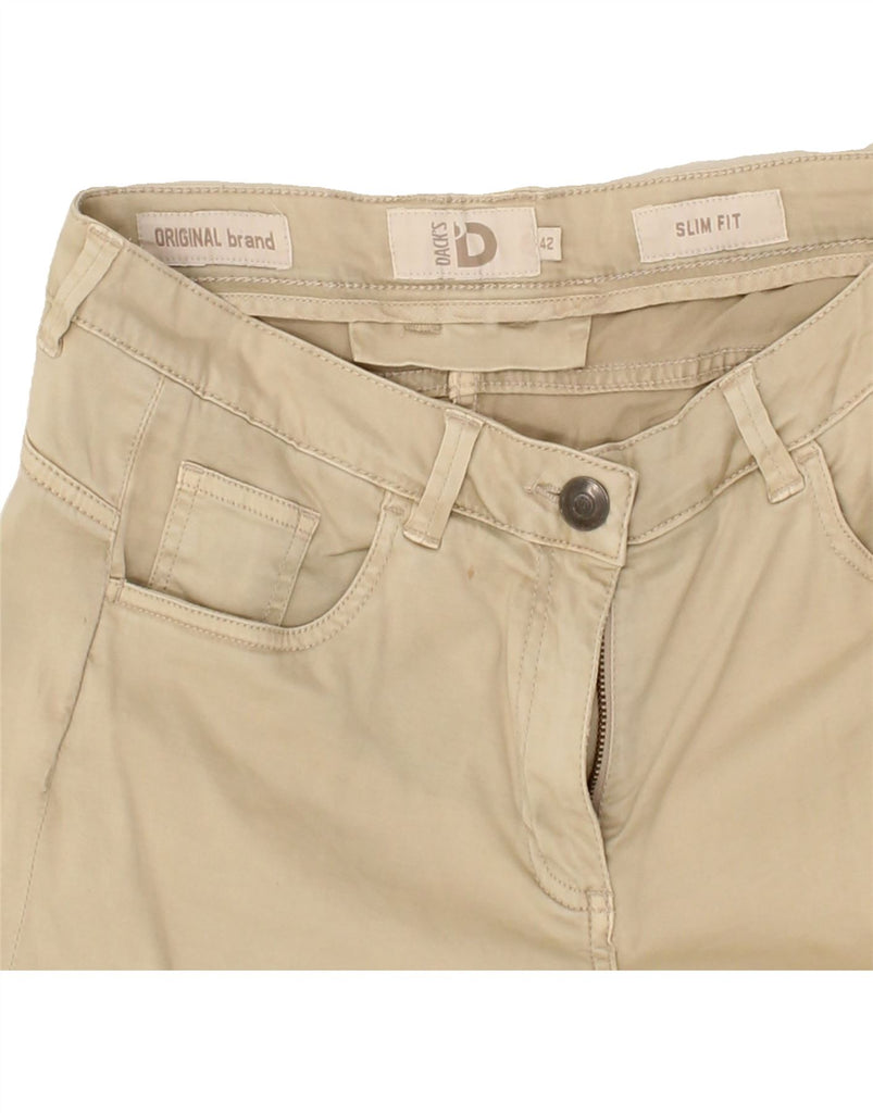 DACK'S Womens Slim Fit Casual Shorts IT 42 Medium W30  Beige Cotton Vintage Dack's and Second-Hand Dack's from Messina Hembry 