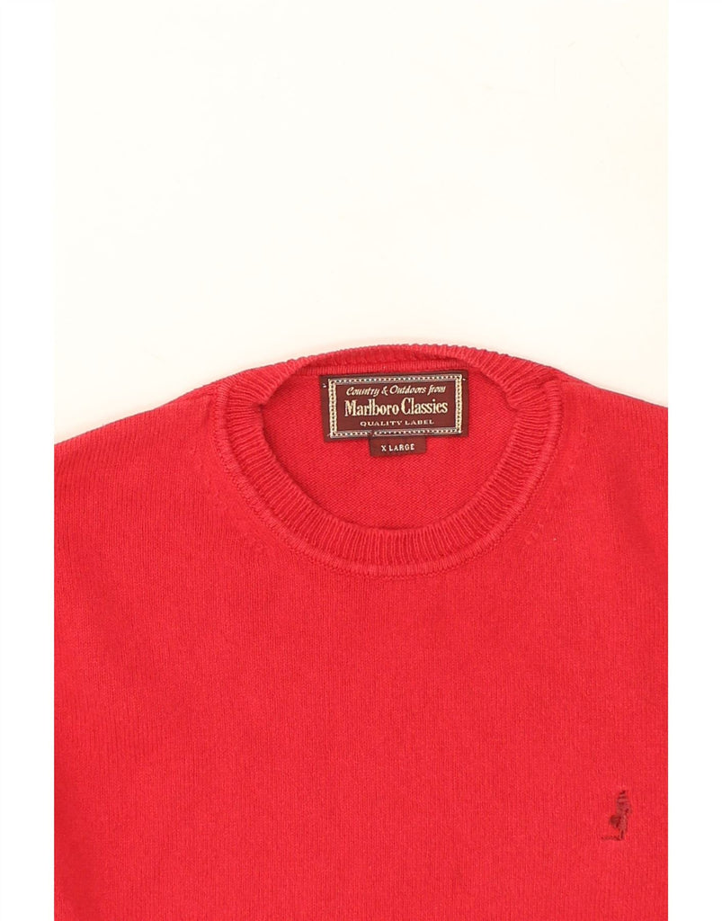 MARLBORO CLASSICS Mens Crew Neck Jumper Sweater XL Red Cotton | Vintage Marlboro Classics | Thrift | Second-Hand Marlboro Classics | Used Clothing | Messina Hembry 