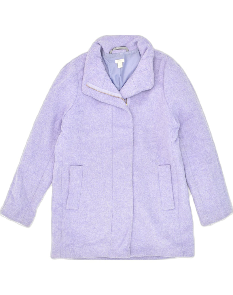 J. CREW Womens Overcoat UK 12 Medium Purple Polyamide | Vintage J. Crew | Thrift | Second-Hand J. Crew | Used Clothing | Messina Hembry 