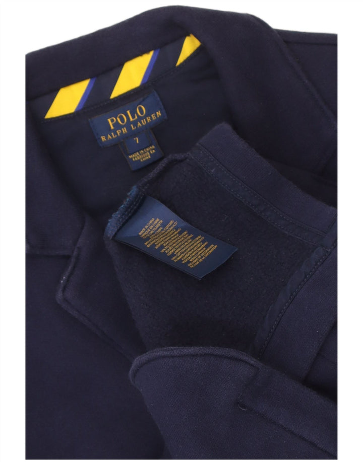 Polo Ralph Lauren Boys 2 Button Blazer Jacket 6-7 Years Navy Blue Cotton