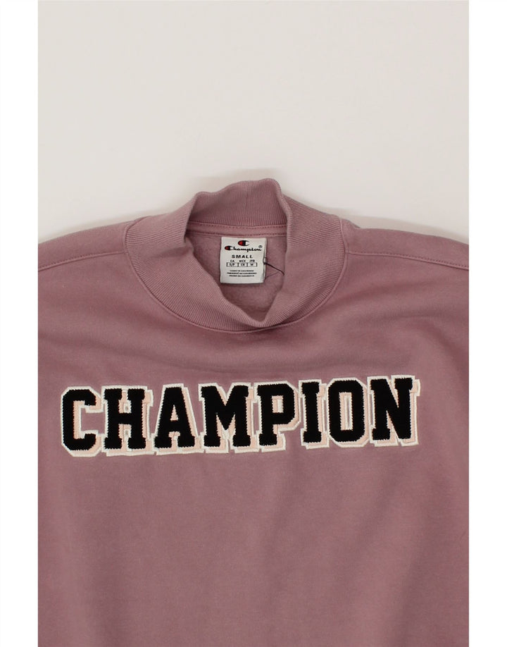 CHAMPION Womens Oversized Graphic Sweatshirt Jumper UK 10 Small Purple Vintage Champion and Second-Hand Champion from Messina Hembry 