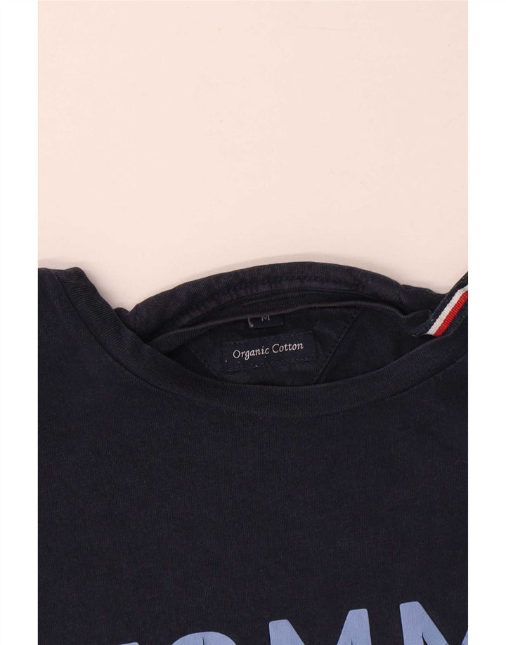 Tommy Hilfiger Mens Graphic T-Shirt Top Medium Navy Blue Cotton