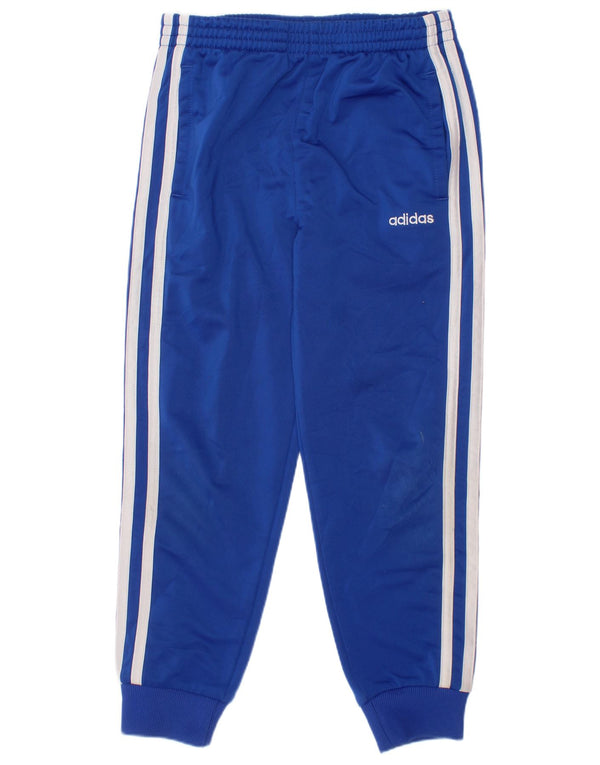 Adidas Boys Tracksuit Trousers Joggers 5-6 Years  Blue Polyester