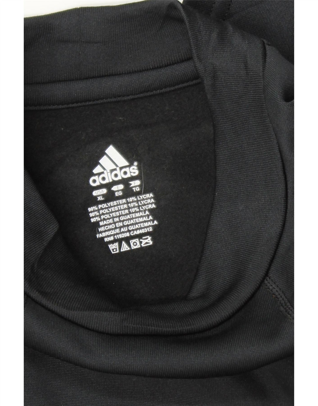 ADIDAS Womens Longline Sweatshirt Jumper UK 18 XL Black Polyester Vintage Adidas and Second-Hand Adidas from Messina Hembry 