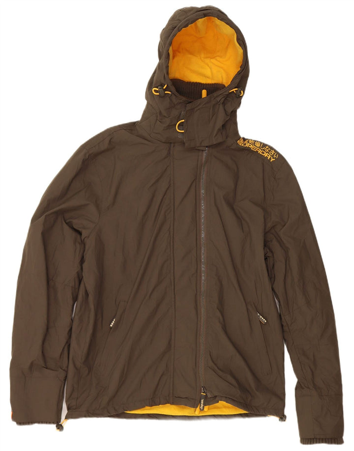 Superdry Mens The Windcheater Graphic Windbreaker Jacket UK 40 Large Khaki