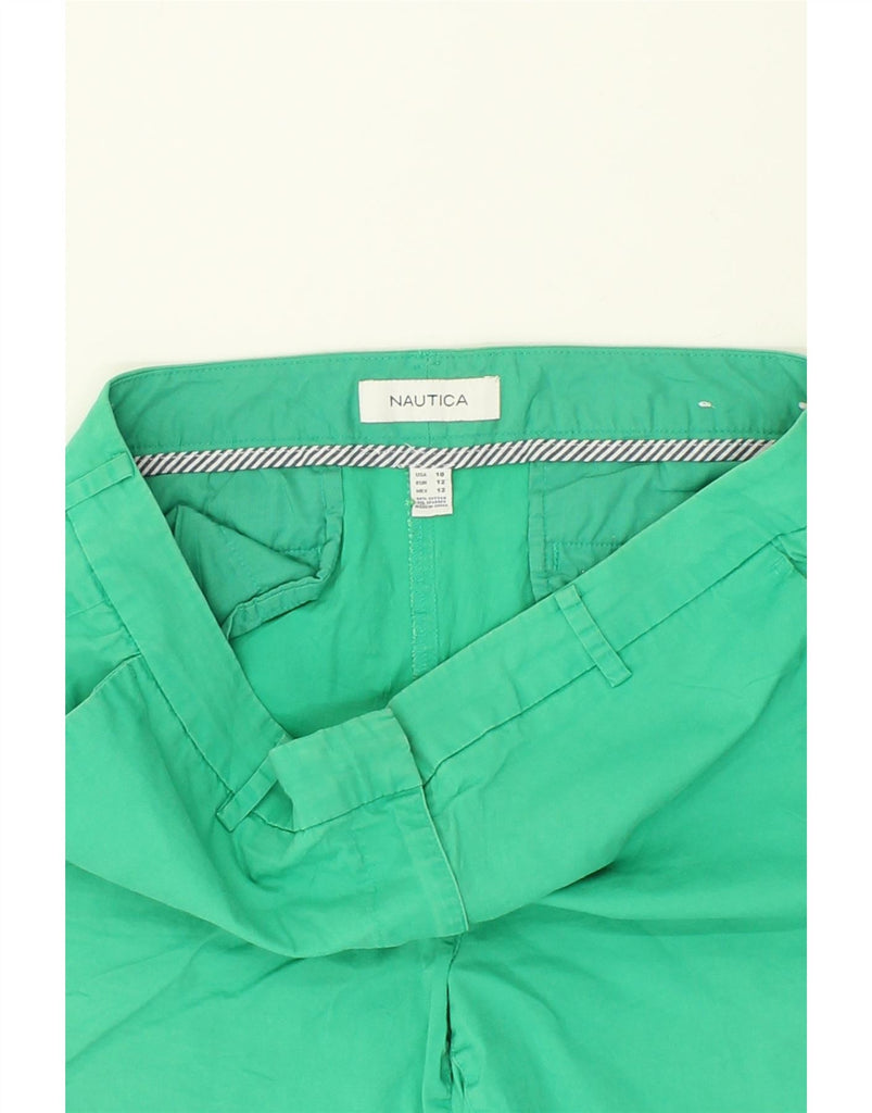 NAUTICA Womens Chino Shorts US 10 Large W34  Green Cotton | Vintage Nautica | Thrift | Second-Hand Nautica | Used Clothing | Messina Hembry 