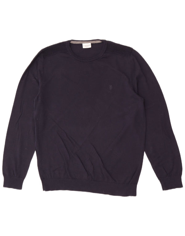 U.S. Polo Assn. Mens Crew Neck Jumper Sweater Large Navy Blue