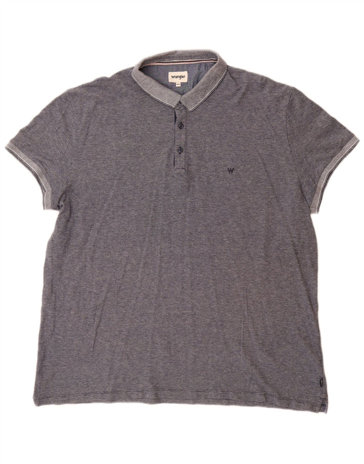 Wrangler Mens Polo Shirt 3XL Navy Blue Cotton