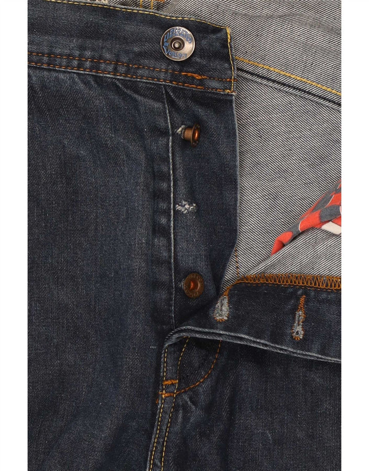 Volcom Mens Straight Jeans W32 L31 Navy Blue Cotton