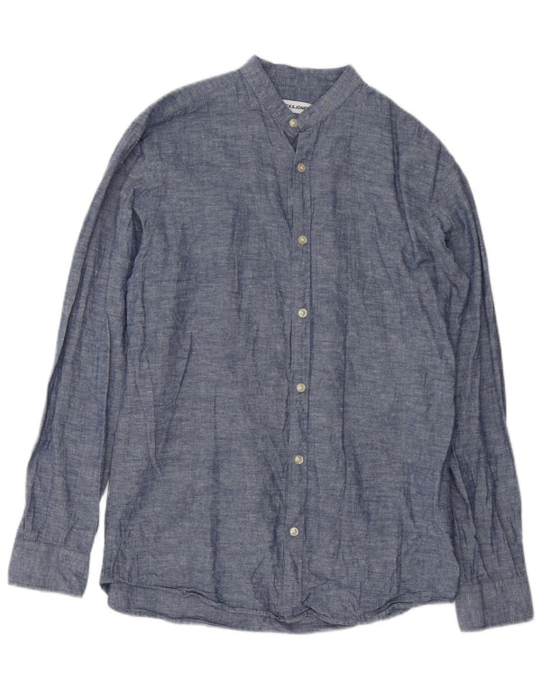 Jack & Jones Mens Shirt Small Blue Cotton
