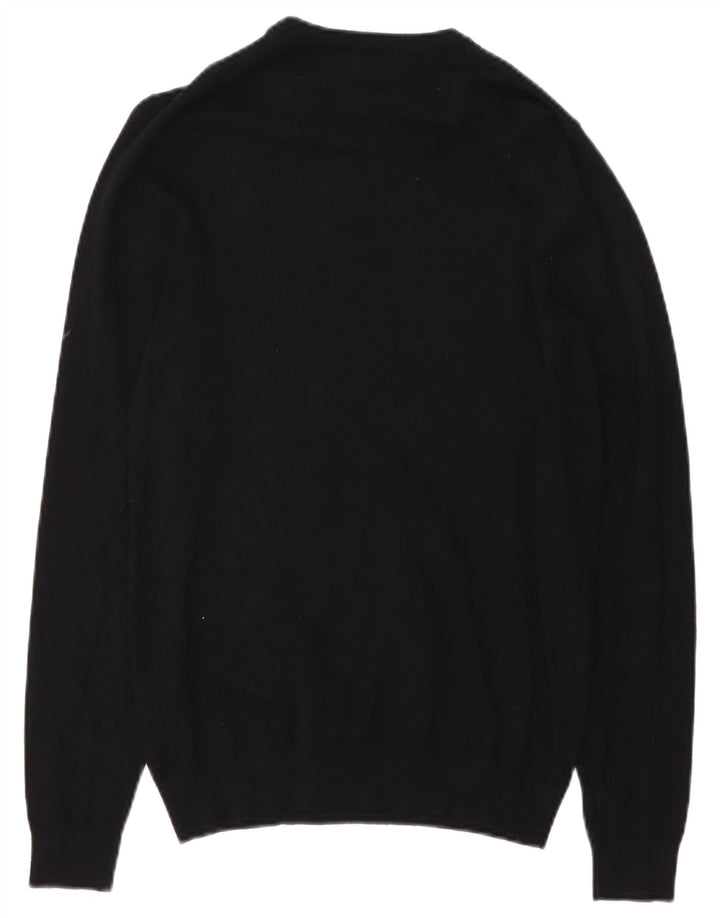 ZARA Mens Crew Neck Jumper Sweater Small Black Viscose