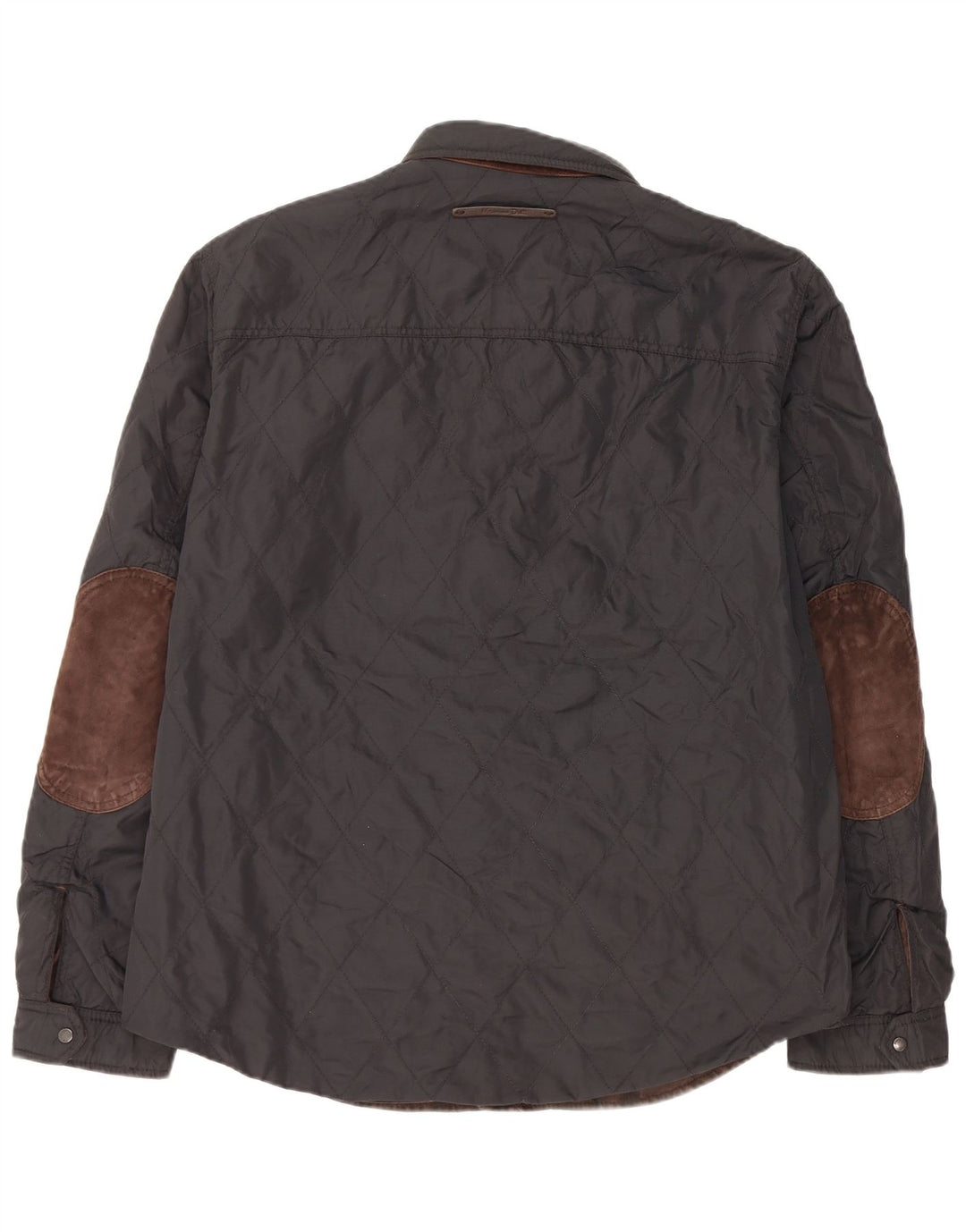 Massimo Dutti Mens Overshirt Reversible Shirt 2XL Brown Check Nylon