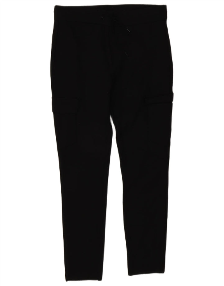 Zara Womens Slim Cargo Trousers Medium W26 L26 Black Viscose